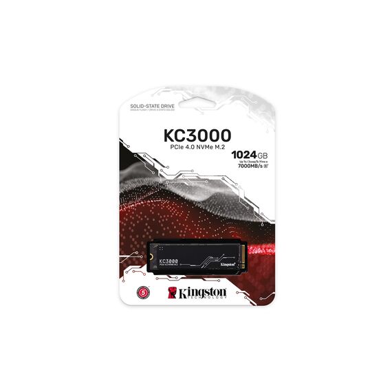 Kingston Technology KC3000 M.2 1024 GB PCI Express 4.0 3D TLC NVMe - SSD - Hard Drives - Techbox