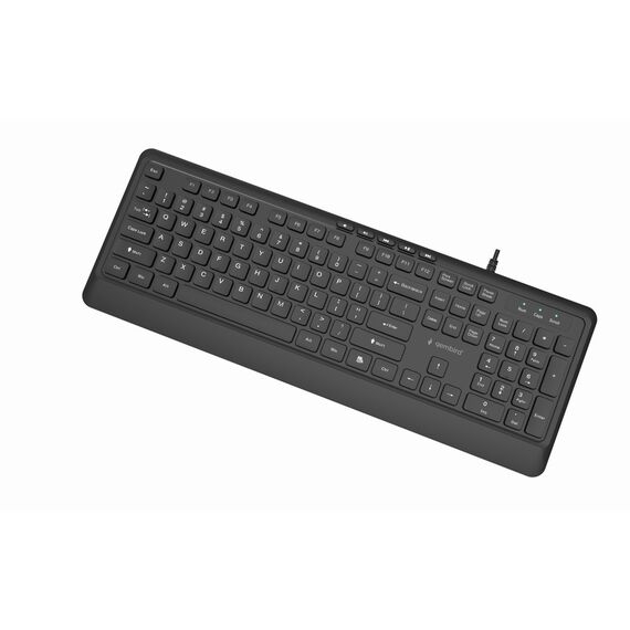Gembird KB-MCH-05 Slim wired multimedia keyboard, black, US layout | Techbox