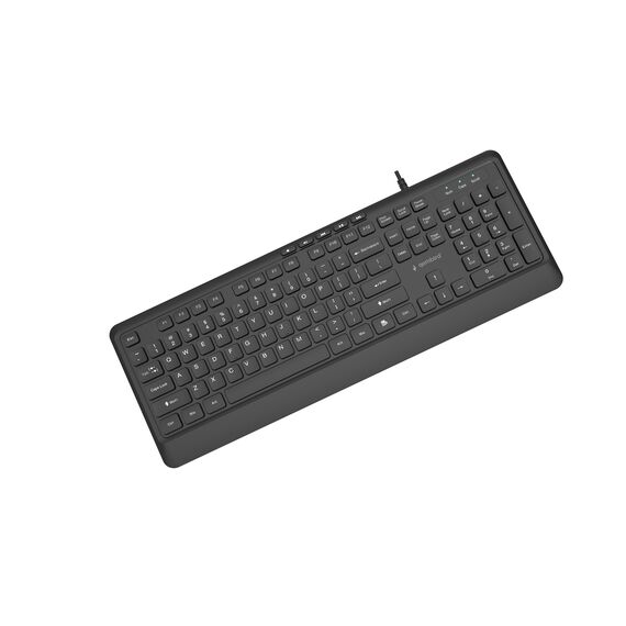Gembird KB-MCH-05 Slim wired multimedia keyboard, black, US layout | Techbox