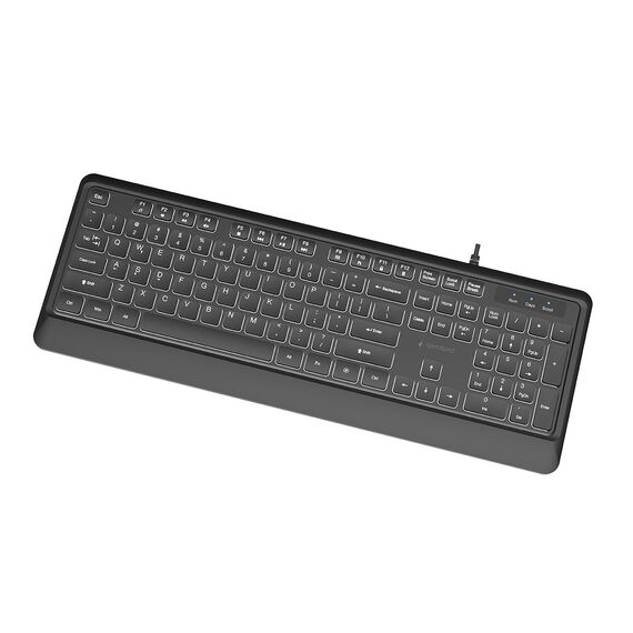 Gembird KB-UML-04 Slim wired backlight keyboard, black, US layout | Techbox