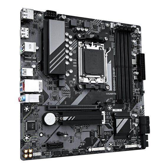GIGABYTE B650M D3HP Motherboard - AMD Ryzen 9000 Series CPUs, 5+2+2 Phases VRM, up to 7600MHz DDR5 (OC), 2xPCIe 4.0 M.2, 2.5GbE LAN, USB 3.2 Gen 1 - Motherboards - Laptops & PC Builds - Techbox
