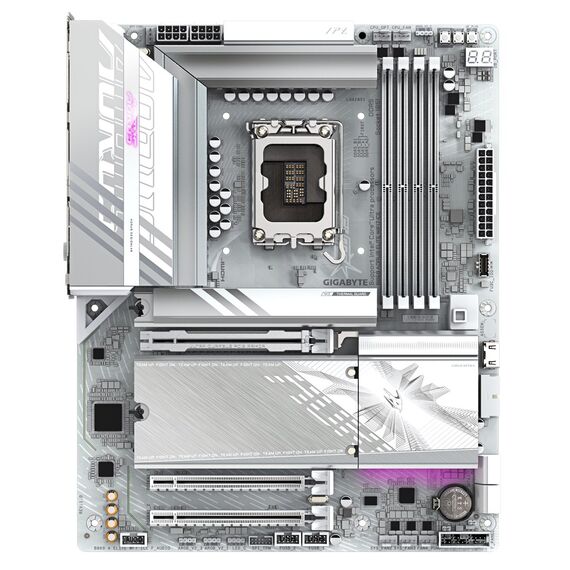 GIGABYTE B860 AORUS ELITE WIFI7 ICE Motherboard - Intel Core Ultra Series CPUs, 14+1+2+1 Phases VRM, up to 9200MHz DDR5, 1xPCIe 5.0 + 2xPCIe 4.0 M.2, 2.5GbE LAN, WIFI 7, USB 4 | Techbox