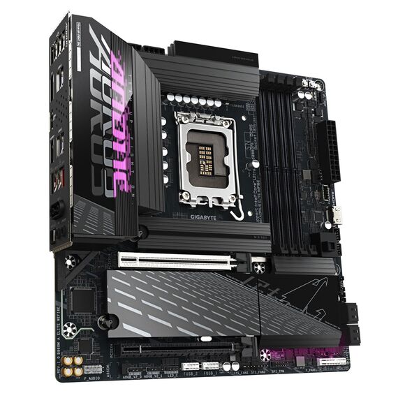 GIGABYTE B860M AORUS ELITE WIFI6E Motherboard - Intel Core Ultra Series CPUs, 12+1+2+1 Phases VRM, up to 9200MHz DDR5, 1xPCIe 5.0 + 2xPCIe 4.0 M.2, 2.5GbE LAN, WIFI 6E, Thunderbolt | Techbox