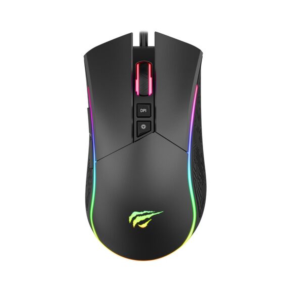 Havit MS1001S - Optical right-handed gaming mouse, USB type A, black-grey - Mice - Keyboards & Mice - Techbox