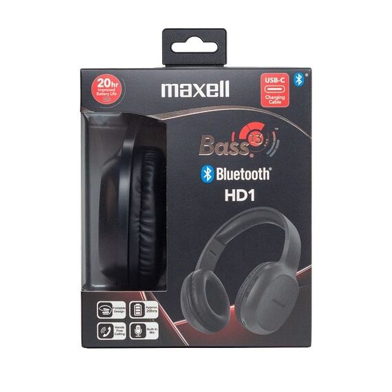 MAXELL Bluetooth wireless headphones HD1 BASS USB-C | Techbox