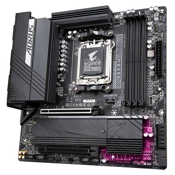 GIGABYTE B650M AORUS ELITE Motherboard - AMD Ryzen 9000 CPUs, 12+2+2 Phases VRM, up to 8000MHz DDR5, 1xPCIe 5.0 + 1xPCIe 4.0 M.2, 2.5GbE LAN, USB 3.2 Gen 2x2 | Techbox