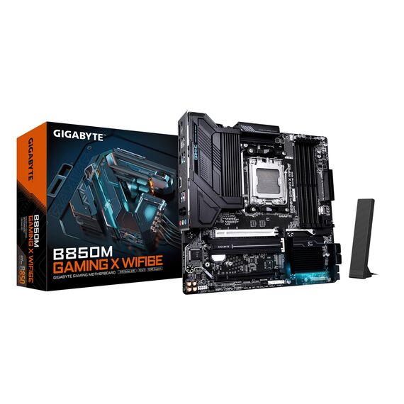 GIGABYTE B850M GAMING X WIFI6E Motherboard - AMD Ryzen 9000 Series CPUs, 10+2+2 Phases Digital VRM, up to 8200MHz DDR5 (OC), 1xPCIe 5.0 + 1xPCIe 4.0 M.2, 2.5LAN, WIFI 6E, USB 3.2 Gen 2 | Techbox