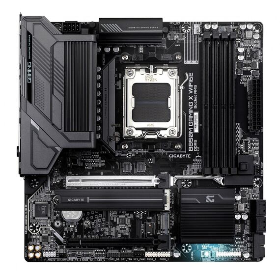 GIGABYTE B850M GAMING X WIFI6E Motherboard - AMD Ryzen 9000 Series CPUs, 10+2+2 Phases Digital VRM, up to 8200MHz DDR5 (OC), 1xPCIe 5.0 + 1xPCIe 4.0 M.2, 2.5LAN, WIFI 6E, USB 3.2 Gen 2 | Techbox