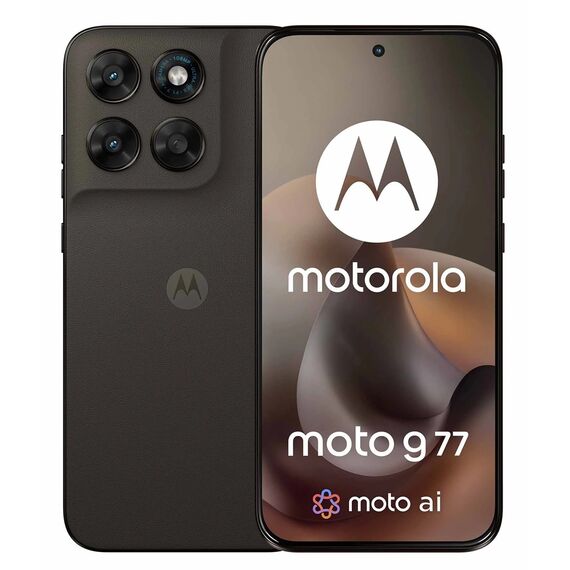 Motorola Moto G77 5G 12/256 GB smartphone in Pantone Black Olive | Techbox