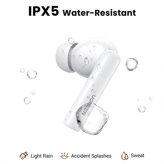 Ugreen HiTune T6 wireless headphones with ANC function + USB-A - USB-C cable - white - Headsets - Speakers & Headphones - Techbox