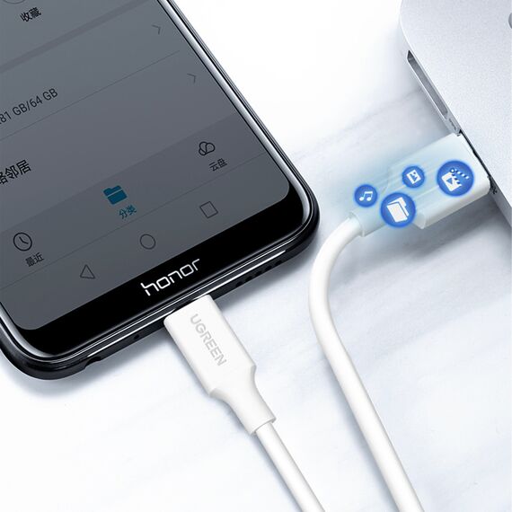 Ugreen US289 60142 micro USB / USB-A cable 1.5m - white - Cables & Adapters - Cables & Accessories - Techbox