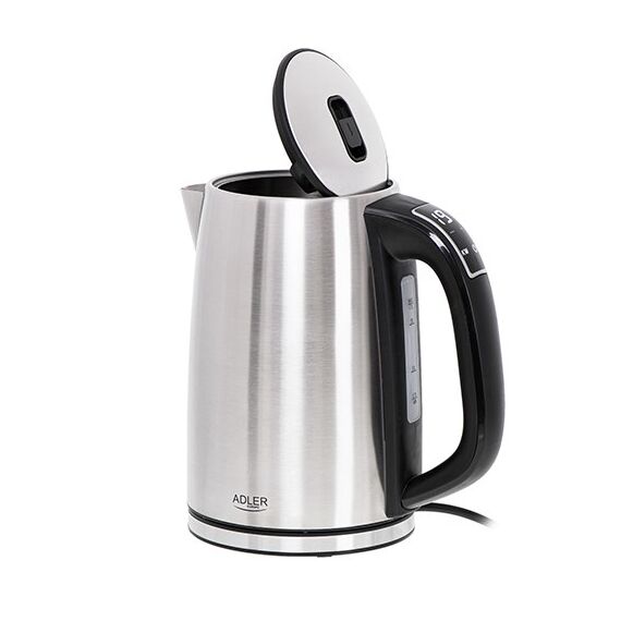 Adler AD 1340 electric kettle 1.7 L 2200 W Black, Silver | Techbox