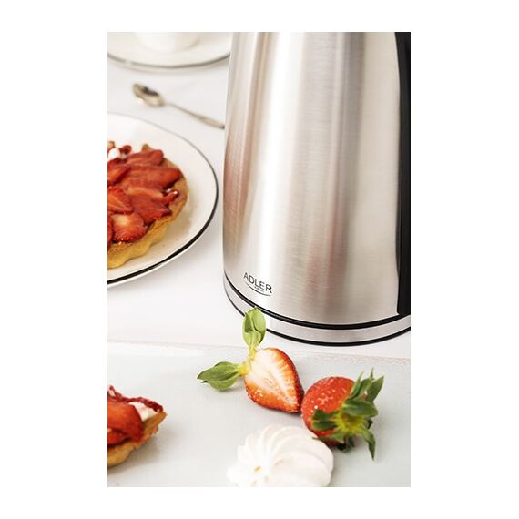 Adler AD 1340 electric kettle 1.7 L 2200 W Black, Silver | Techbox