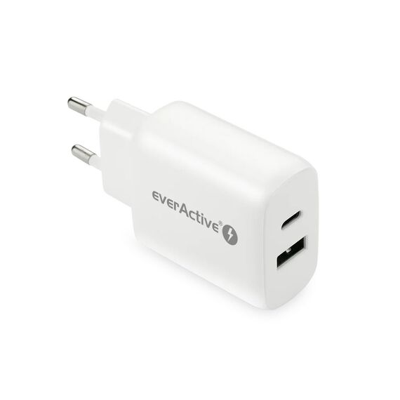 Charger 1 x USB Quick Charge 3.0, 1 x USB-C PD PPS 25W white | Techbox