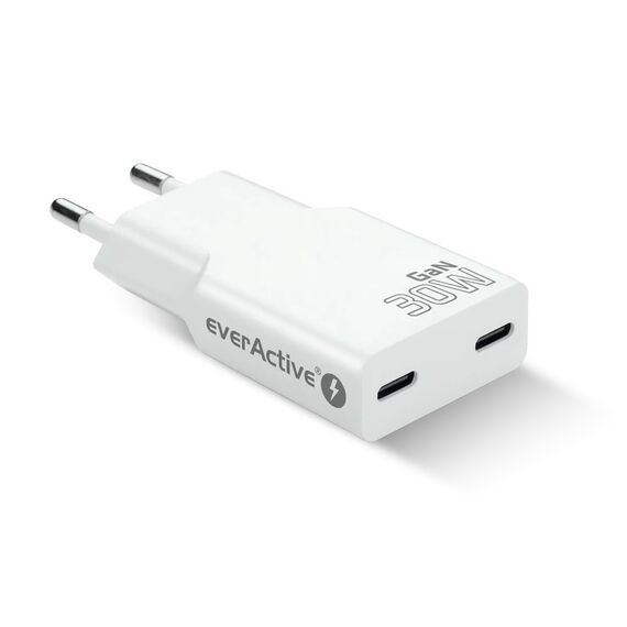 Charger 2 x USB-C Quick Charge 4+ 30W SUPER SLIM white | Techbox