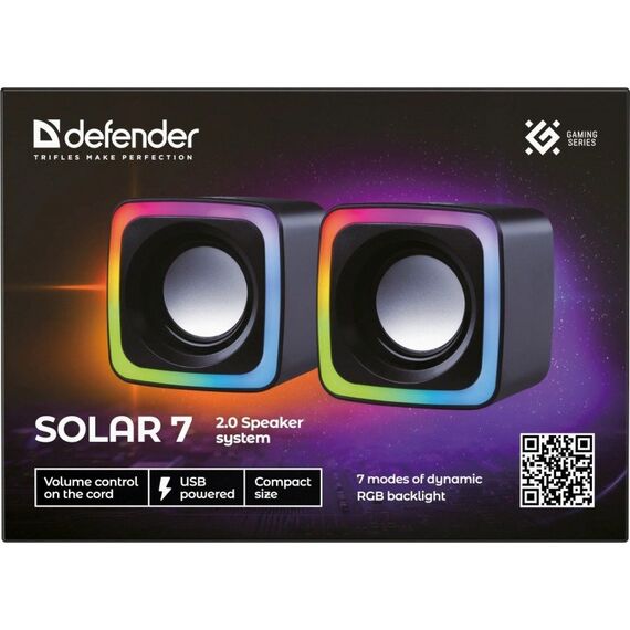 DEFENDER SOLAR 7 2.0 6W LED USB SPEAKERS 65117 | Techbox