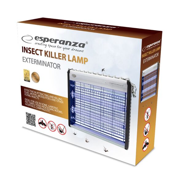 Esperanza EHQ003 ELECTRIC INSECT UV LAMP Black | Techbox