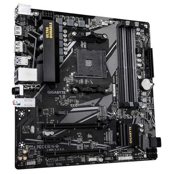 GIGABYTE B550M DS3H AC R2 Motherboard - AMD Ryzen 5000 CPUs, 5+3 Phases VRM, up to 4733MHz DDR4 (O.C.), 1xPCIe 4.0 + 1xPCIe 3.0 M.2, Wi-Fi 5, 1GbE LAN, USB 3.2 Gen 1 | Techbox