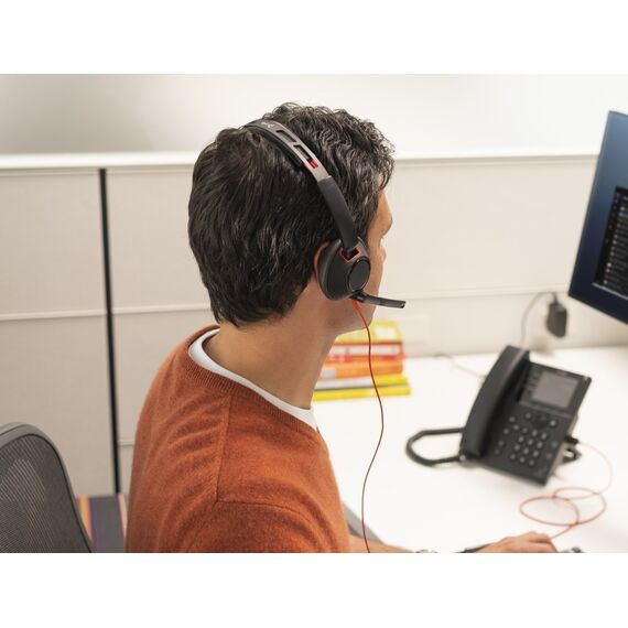 HP Poly Blackwire 5220 Stereo USB-C Headset +3.5mm Plug +USB-C/A Adapter | Techbox
