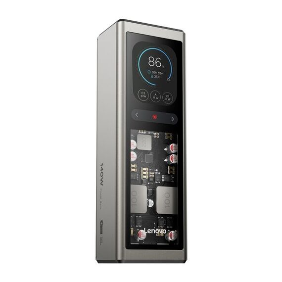 Lenovo 140W PowerBank 20000 mAh 2 x USB-C, 1 x USB-A, Gold Grey - Powerbanks - Smartphone Chargers - Techbox