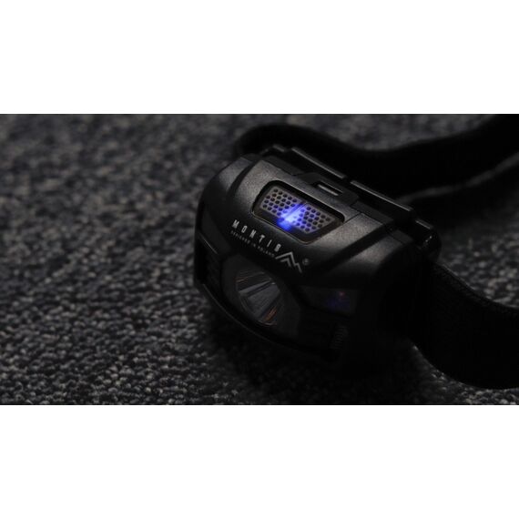 Montis Akumulatorowa latarka nagłowna z sensorem MT001 Black Headband flashlight LED | Techbox