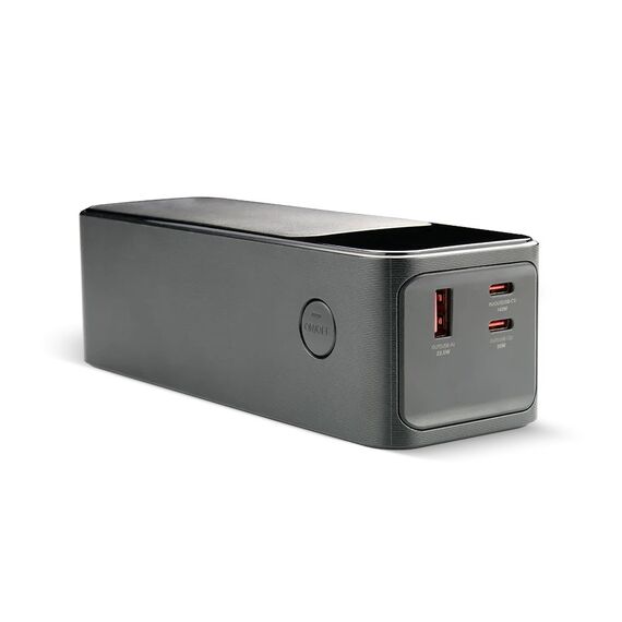 Powerbank 27 000mAh, 1x USB, 2x USB-C, 162,5W, QC4+, flashlight, LCD screen, black - Powerbanks - Smartphone Chargers - Techbox