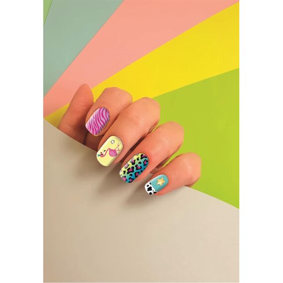 Clementoni - CC Lovely Make-Up - Press & Go Nails, Animals (I-18154) / Toys