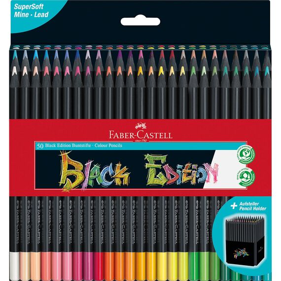 Faber‑Castell – Black Edition Colour Pencils – 50 Pack (116450) / Toys