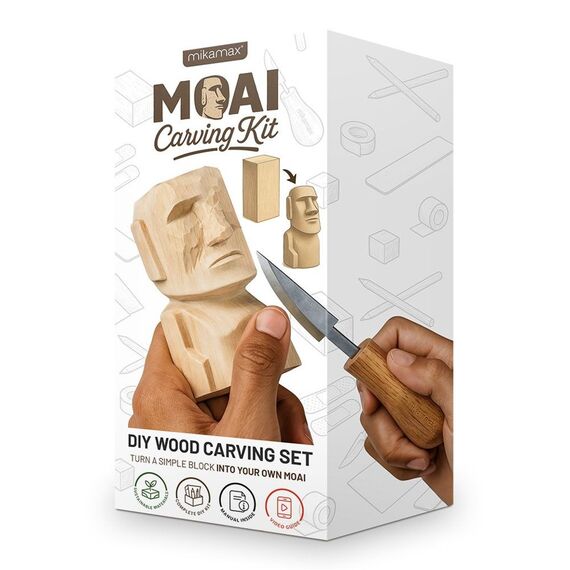 Mikamax - Moai Wood Carving Kit / Gadgets
