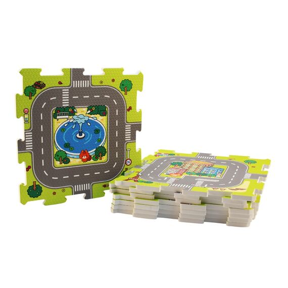 Magni - Floor Puzzle in foam w. road - 3602 / Baby and Children
