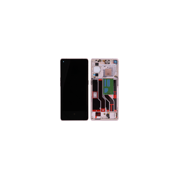 Oppo (4906178) Original LCD Touchscreen incl. frame - Silver, for model Oppo Find X3 Neo  / Reno 5 Pro - LED Screens - Smartphone LCD - Techbox