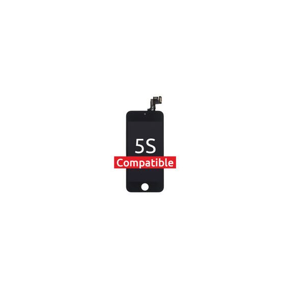 For iPhone/iPad (APSE001B3) Compatible LCD Complete - Black, (Compatible) for model iPhone 5S/SE - LED Screens - Smartphone LCD - Techbox