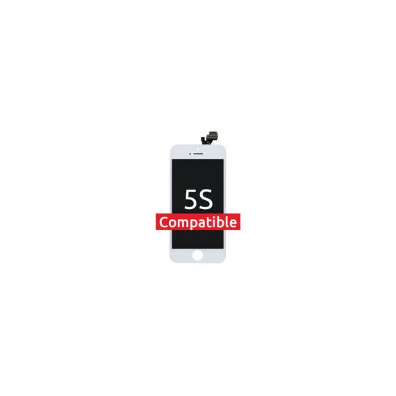 For iPhone/iPad (P3-APSE001W3) Compatible LCD Complete - White, (Compatible) for model iPhone 5S/SE - LED Screens - Smartphone LCD - Techbox