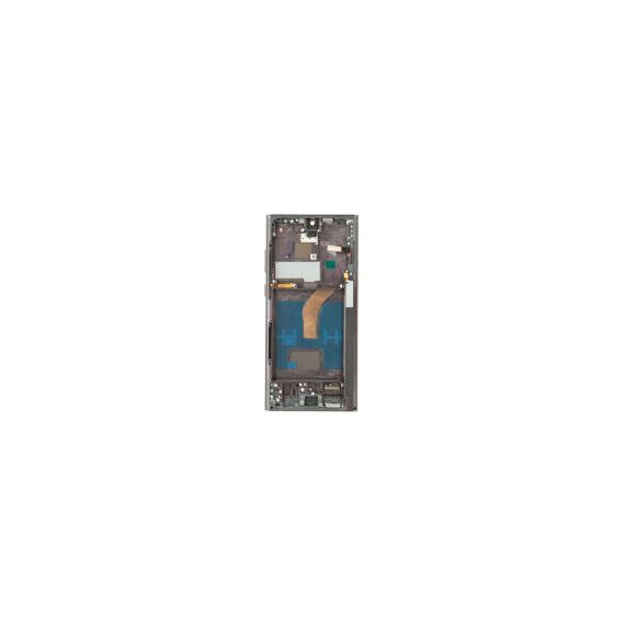 For Galaxy (GH82-27488E-FG3) OLED Touchscreen incl. frame (Compatible soft) - Grey, For Galaxy S22 Ultra; SM-S908 - LED Screens - Smartphone LCD - Techbox