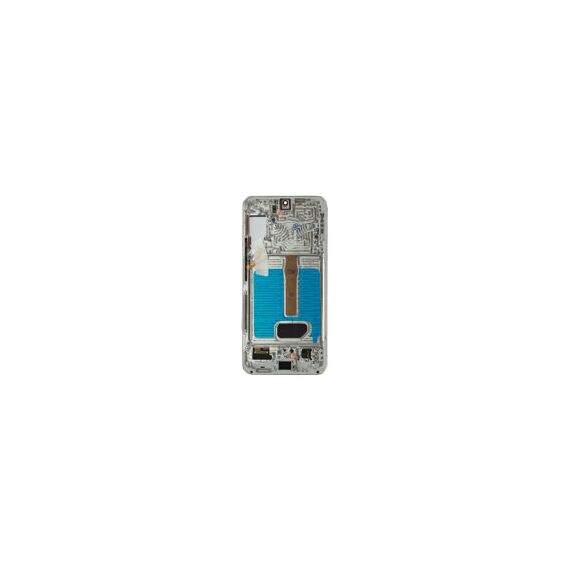 For Galaxy (GH82-27500B-FG3) OLED Touchscreen incl. frame (Compatible soft) - White, For Galaxy S22 Plus; SM-S906 - LED Screens - Smartphone LCD - Techbox