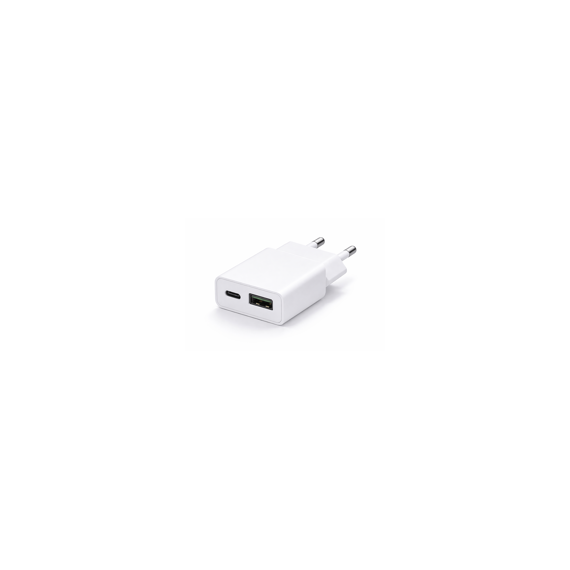 LifeWire (LW-10011) (BULK) Wall Charger - 20W - Dual USB-A + USB-C Port - Flat - White