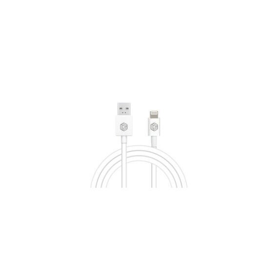 Promiz (PZ-30049) MFI Lightning Cable, White - USB to Lightning 1m - Cables & Adapters - Cables & Accessories - Techbox