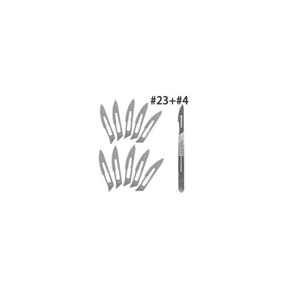 Other (T3-18543C) Selected by The Art Of Repair Super-Hard Stainless Steel Surgical Blades (Handle with 10pcs Blades ) - #4 handle w/ #23 blades - Smartphone Service Tools - Smartphone - Techbox