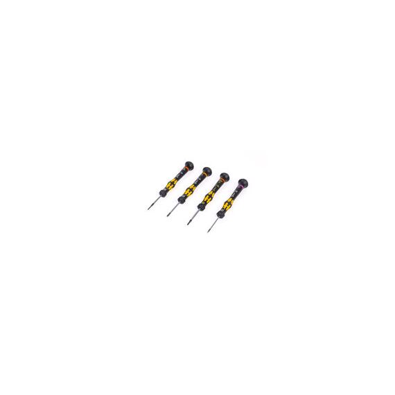 Wera (WR-63731) Wera Kraftform ESD screwdriver set (4 pcs) for iPhone: Pentalobe, Tri-wing, PH000X40 & Pinpoint | Techbox