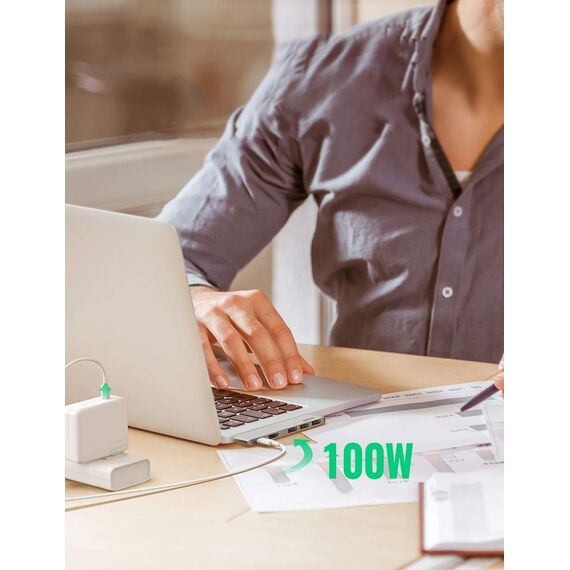 HUB Ugreen 60559 2x USB-C / USB-C PD (Thunderbolt 3, 100W, 4K 60 Hz, 10 Gbps) / HDMI 4K 30 Hz / 3x USB 3.0 for MacBook Pro / Air - Gray