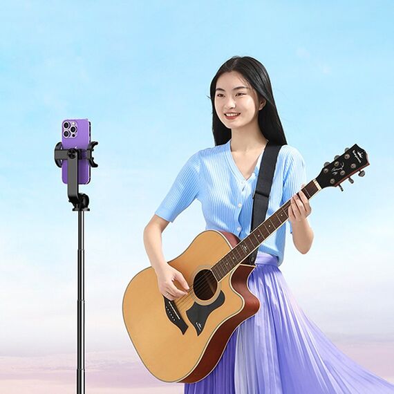 Selfie stick Ugreen LP586 telescopic tripod with Bluetooth remote control 1.5m - black | Techbox