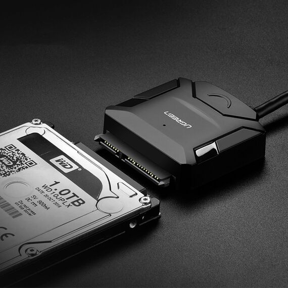 Ugreen 2.5'' / 3.5'' hard drive adapter cable (USB-A 3.0 - SATA) black (CR108) | Techbox