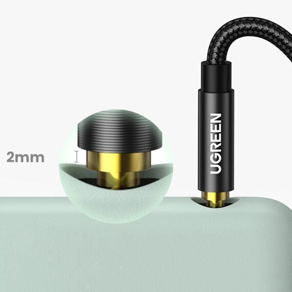 Ugreen AUX audio cable straight minijack 3.5 mm 1m blue (AV112) | Techbox