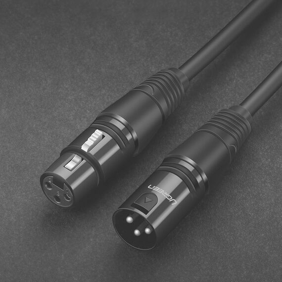 Ugreen AV130 66717 audio XLR (female) - XLR (male) cable for microphone / amplifier 2m - black - Cables & Adapters - Cables & Accessories - Techbox