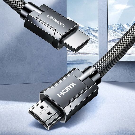 Ugreen cable HDMI 2.1 cable 8K 60 Hz / 4K 120 Hz 3D 48 Gbps HDR VRR QMS ALLM eARC QFT 2 m gray (HD135 70321) - Cables & Adapters - Cables & Accessories - Techbox