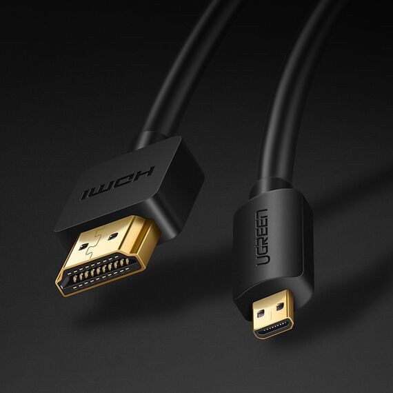 Ugreen cable HDMI - micro HDMI cable 19 pin 2.0v 4K 60Hz 30AWG 1.5m black (30102) - Cables & Adapters - Cables & Accessories - Techbox
