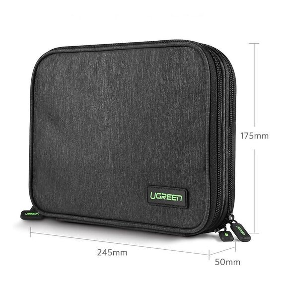 Ugreen case box for hard drive HDD SSD phone cables accessories 24.5 x 17.5 x 5 cm gray (50147 LP149) | Techbox