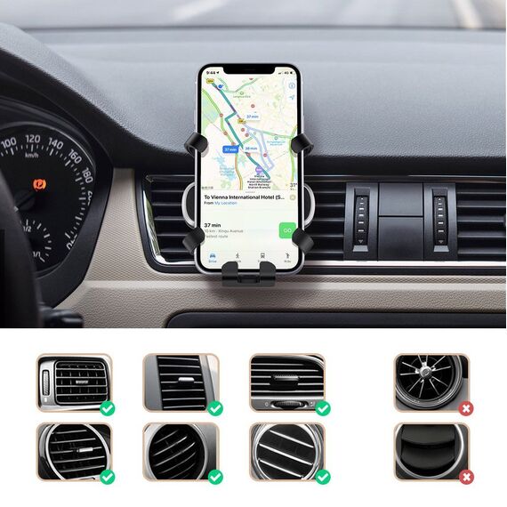 Ugreen gravity car phone holder black (80539) | Techbox