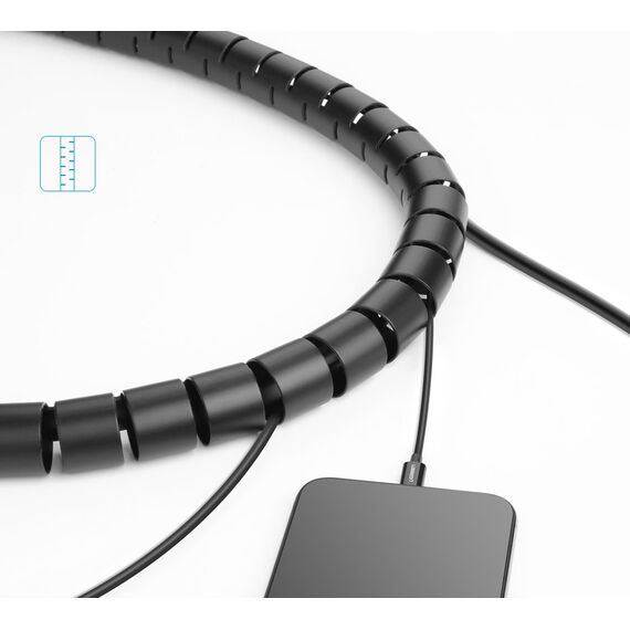 Ugreen LP121 cover 30818 cable organizer 1.5m - black | Techbox