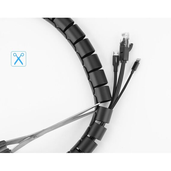 Ugreen LP121 cover 30818 cable organizer 1.5m - black | Techbox